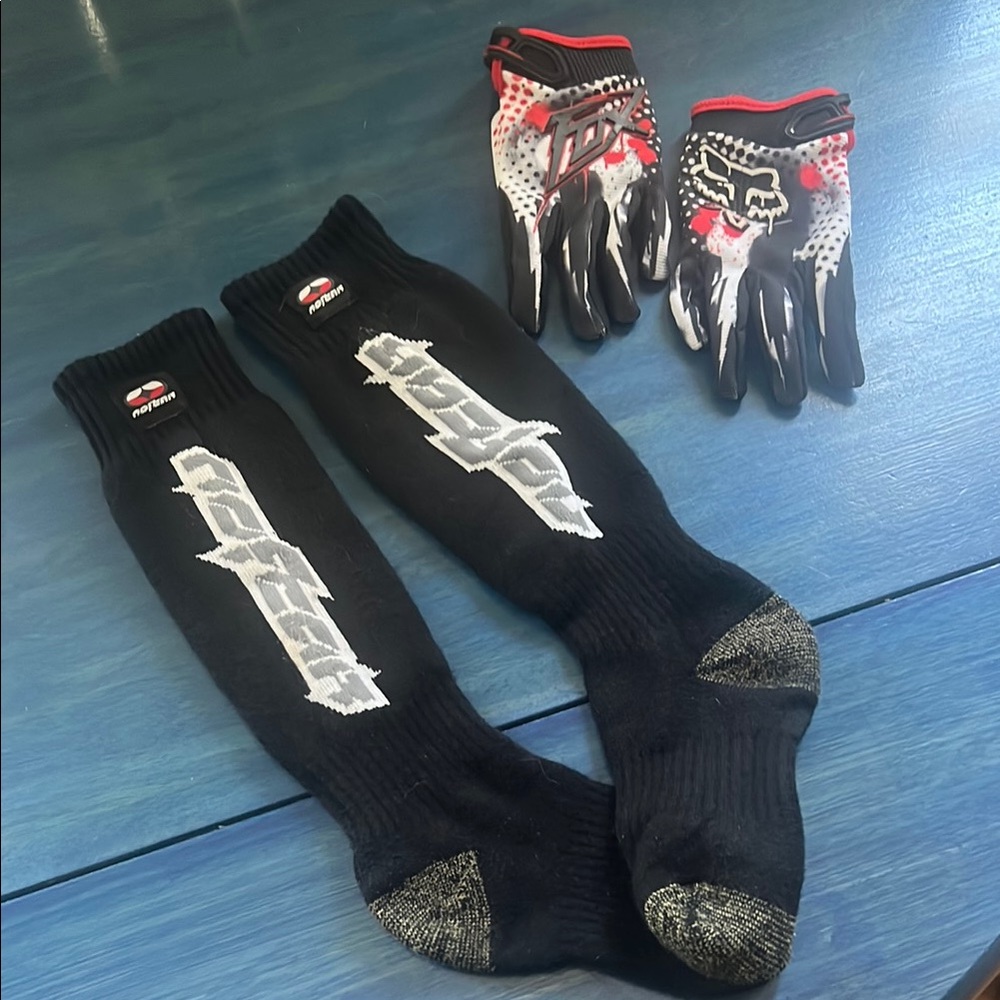 Fox Motocross Gloves and Moto Socks
